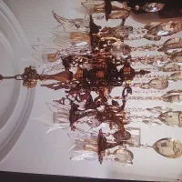 لوستر پنج شاخه برنزی