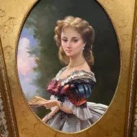 تابلو نقاشی انتیک و قاب شمش ایتالیا