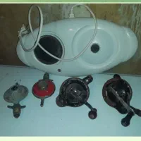 وسایل منزل گاز.صفحه چای سایز.کرسی.دسته چرخ.رگلاتور|کلکسیون اشیاء عتیقه|بروجرد, |دیوار