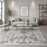 فرش فرشینه طرح مدرن مینیمال قابل شست‌وشو