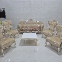 مبل سلطنتی خورشیدی ۷نفره|مبلمان خانگی و میز عسلی|رشت, دباغیان|دیوار