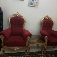 مبلمان استیل ورقه طلا محکم چوب راش سنگین و بادوام|مبلمان خانگی و میز عسلی|تهران, اسفندیاری|دیوار