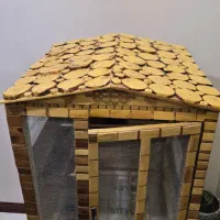 قفس پرنده چوب بلوط کار دست
