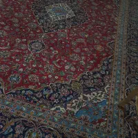 فرش دستبافت عتیقه سالم قرمز پر گوشت کمیاب ۱۲ متری