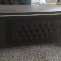 میز کار جلو میز لمسه چرم کار شده