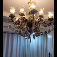 لوستر ۲عدد پنج شاخه ی دوبل در حد نو