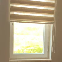 پرده شید کرم رنگ دو عدد