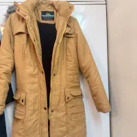 کاپشن خردلی سایز ۴۶ کاملا سالم درحدنو