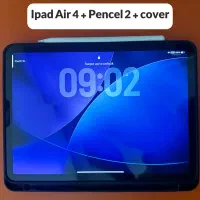 آیدد ایر ۴ حافظه ۲۵۶ همراه اپل پنسل ۲ + کاور کتابی