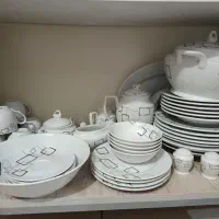 چینی 6نفره نقره ایی