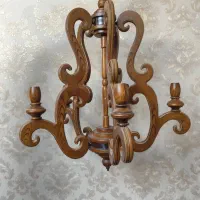 لوستر چوبی جفت(دوعدد)