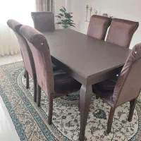 میز ناهار خوری شیش تبدیل به هشت نفره باشش صندلی|میز و صندلی غذاخوری|سیاهکل, |دیوار