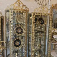 کنارسالنی بوفه ساعت میز تلویزیون برنجی خالص