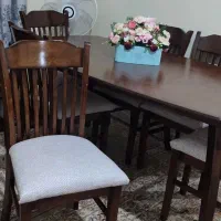 میز ناهارخوری ۶نفره تمام چوب راش درحدنونونو|میز و صندلی غذاخوری|شیراز, مسلم|دیوار