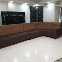 مبل Lبه همراه جلو مبلی و4عدد عسلی وباکس