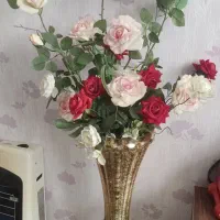 گل مصنوعی خارجی قابل شست وشو به همرا گلدان