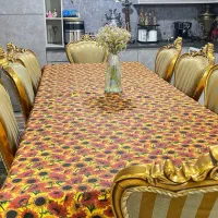مبل استیل 7 نفره و غذا خوری 8 نفره