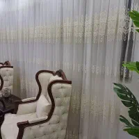 پرده حریر به همراه کتیبه|پرده، رانر، رومیزی|بندر انزلی, معلم|دیوار