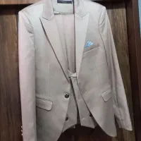 کت شلوار مردانه رنگ نسکافه ای اورحینال سایز 42