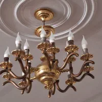 لوستر برنزی   5 شاخه.  سالم