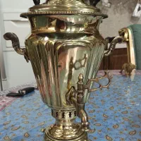 سماور ذغالی عتیقه سه تراش