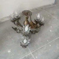 دو عدد لوستر سه شاخ با کریستال