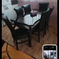 میز غذا خوری شش نوهستن با چوب گردو ۱۵ میلیون