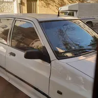پراید مدل ۹۰ شاسی جلو ضربه خورده