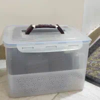 ظروف پلاستیکی ۸نفره لیمون در حد نو