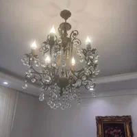 دو عدد لوستر ۶ شاخه برنجی