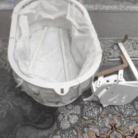 تخت نوزاد با تور  و ساک حمل نوزاد و کریر