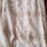 پرده توری حدودا ارتفاع ۳ و طول ۶.۵متر|پرده، رانر، رومیزی|تبریز, |دیوار