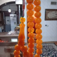 تسبیح کهربا مهر طلای یعقوب و دوپوست میراحمدی