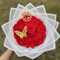 گل روبانی فقط شاخه ای ۱۷|گل مصنوعی|بروجرد, |دیوار