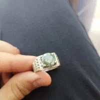 انگشترمردانه نقره سنگ جواهری موزنایت