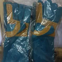 دستکش جوشکاری ساق بلند نسوز چرمی