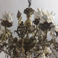 لوستر برنجی ۶ شاخه|لوستر و چراغ آویز|تهران, افسریه جنوبی|دیوار