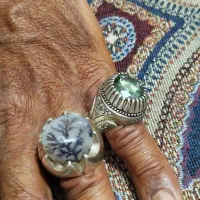 انگشتر شجر نقره و الماس موزینات روس اصل