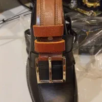 کفش تبریزی کمربند چرم مشکی عسلی قهوه ای|کیف، کفش، کمربند|تهران, شهید اسدی|دیوار