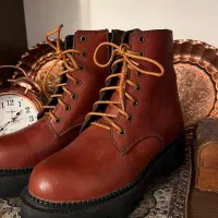 نیم بوت زنانه چرم طبیعی دستدوز
