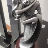 مجسمه عروس داماد چوبی خارجی