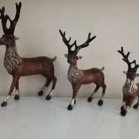 مجسمه دکوری پلی استر سه گوزن