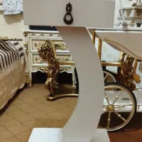 میز تلفن چوبی کشودار