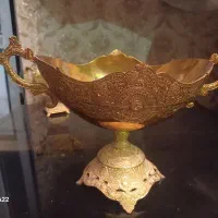 بوفه برنز سطل ظرف طلایی پرده معاوضه بامبل قهوه ای|بوفه، ویترین، کنسول|کرمانشاه, |دیوار