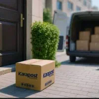 خانم - توزیع بسته با ماشین -