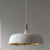 لوستر پاپیه ماشه داخل ورق طلا