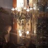 لوستر برنجی ۱۰ شاخه  کنار سالونی|لوستر و چراغ آویز|بیرجند, |دیوار