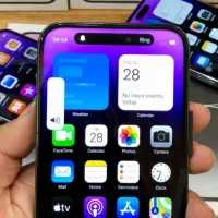 آیفون14سوپر فول کپی رنگ بنفش با قاب رایگان