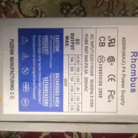 400w power suply Rhombus - پاور کامپیوتر|قطعات و لوازم جانبی رایانه|قم, نخودی|دیوار