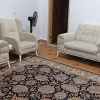 مبل هفت نفره شیری رنگ